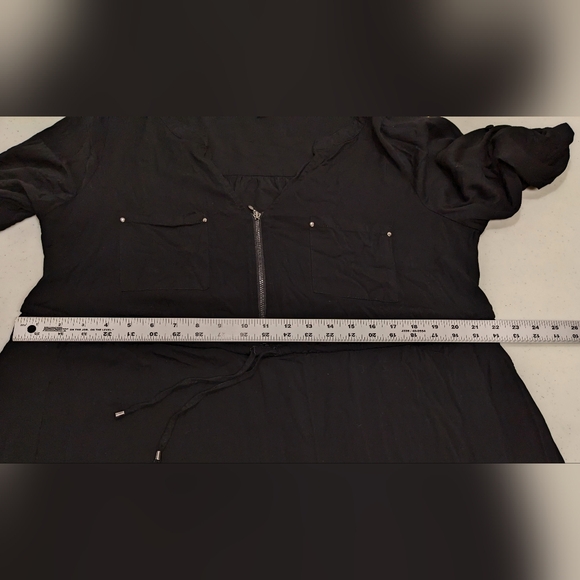 Torrid 1 Mini Challis Zip Front Dress Long Sleeve City Chic Casual #drs8.10 - Picture 8 of 10